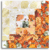 Kaufman Pre-Cut Log Cabin Table Runner Kit - Sweet Pumpkin Spice - LATTE