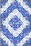 Hoffman Bali Batiks Pre-Cut 12 Block Log Cabin Quilt Kit - Blue Raspberry