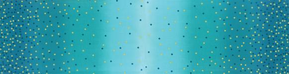 Moda Best Ombre Confetti Metallic 10807 209M Turquoise By The Yard
