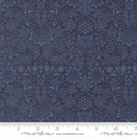 Moda Morris Muse 13386 14 Twilight Sunflower Damask By The Yard