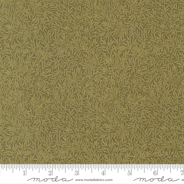 Moda Morris Muse 13387 12 Sage Willow Leaf By The Yard