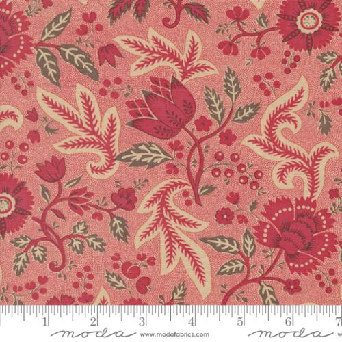 Moda - French General - Rouenneries Trois 13961 15 Faded Red By The Yard