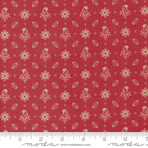 Moda - French General - Rouenneries Trois 13965 15 Rouge By The Yard