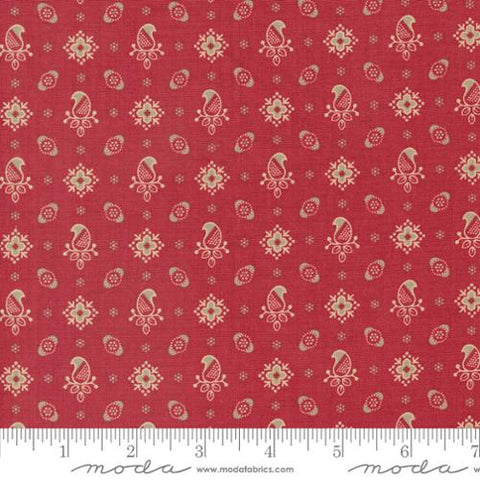 Moda - French General - Rouenneries Trois 13965 15 Rouge By The Yard