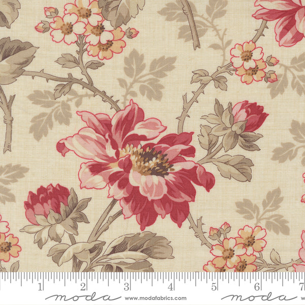 Moda - French General - Joie De Vivre 13980 11 Pearl Angelique Floral By The Yard
