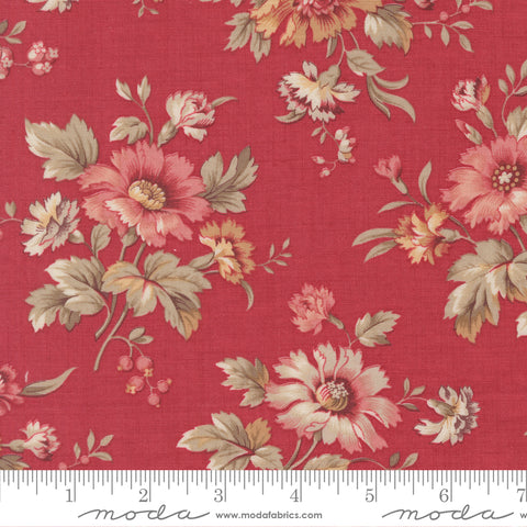 Moda - French General - Joie De Vivre 13981 13 Rouge Cosmos Floral By The Yard