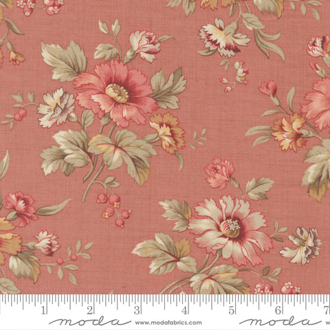 Moda - French General - Joie De Vivre 13981 16 Clay Cosmos Floral By The Yard