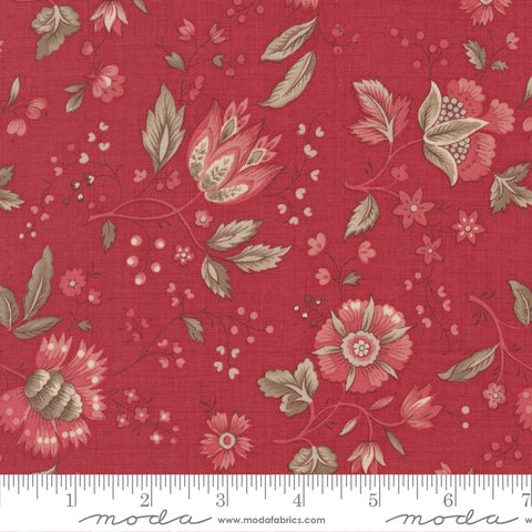 Moda - French General - Joie De Vivre 13982 13 Rouge Rural Jardin Floral By The Yard