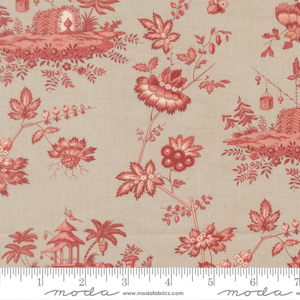 Moda - French General - Fleur De Paris 13992 15 Smoke Jardinage Scenic By The Yard