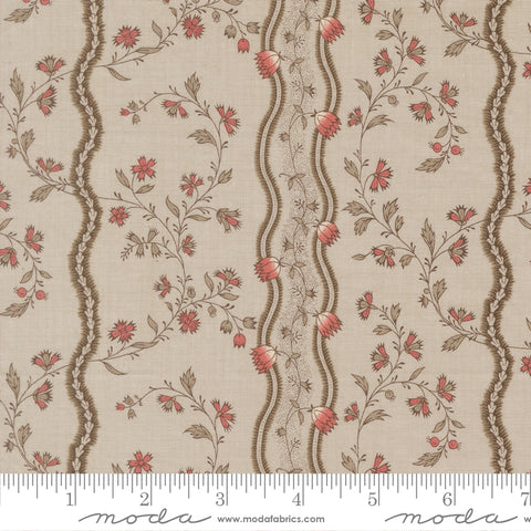 Moda - French General - Fleur De Paris 13993 16 Smoke Jonquille Stripes By The Yard