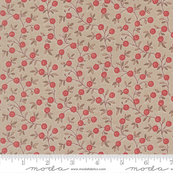 Moda - French General - Fleur De Paris 13995 14 Smoke Topiare Vines By The Yard