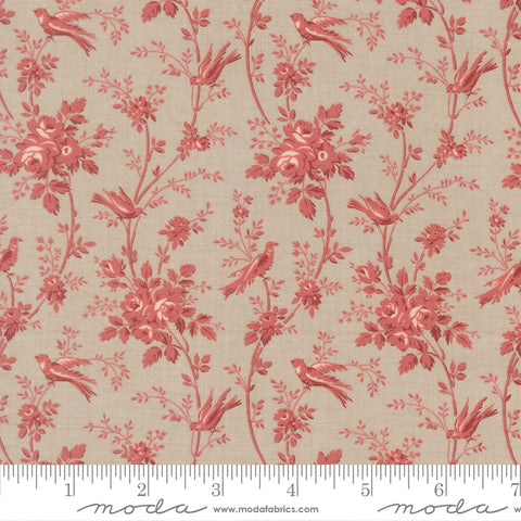 Moda - French General - Fleur De Paris 13996 15 Smoke Oiseaux Birds By The Yard
