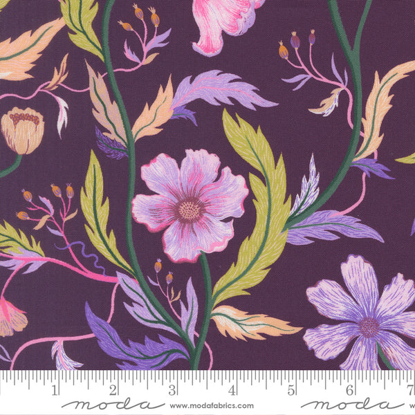 Moda Floral Fondant 14130 15 Plum Large Floral By The Yard