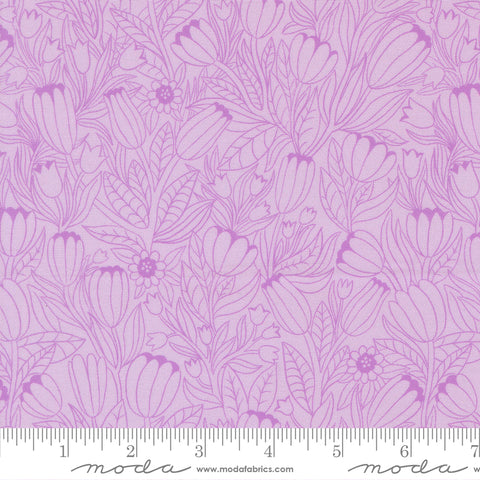 Moda Floral Fondant 14132 13 Lavender Tulip By The Yard