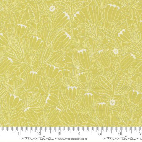 Moda Floral Fondant 14132 17 Citrine Tulip By The Yard