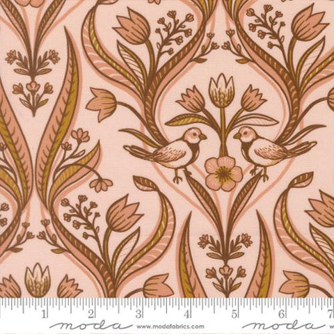 Moda Feather & Forest Bloom 14141 12 Petal Birds Damask By The Yard