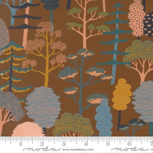 Moda Feather & Forest Bloom 14142 15 Walnut Forest Landscape By The Yard