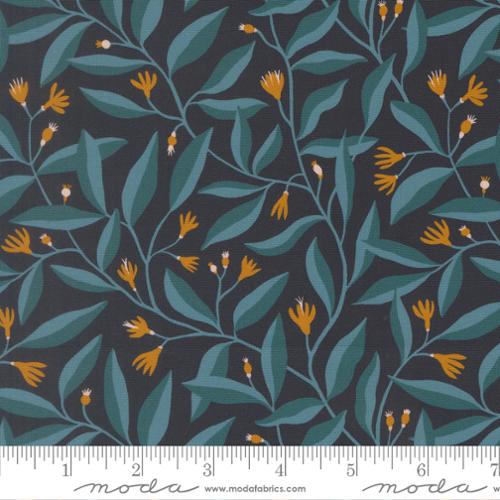 Moda Feather & Forest Bloom 14144 19 Midnight Foliage Sprouts By The Yard