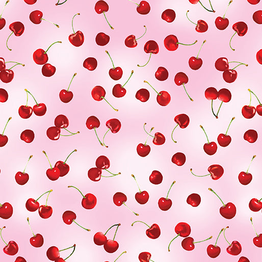 Benartex Cherry Hill 14320 21 Cute Cherries Pink By The Yard