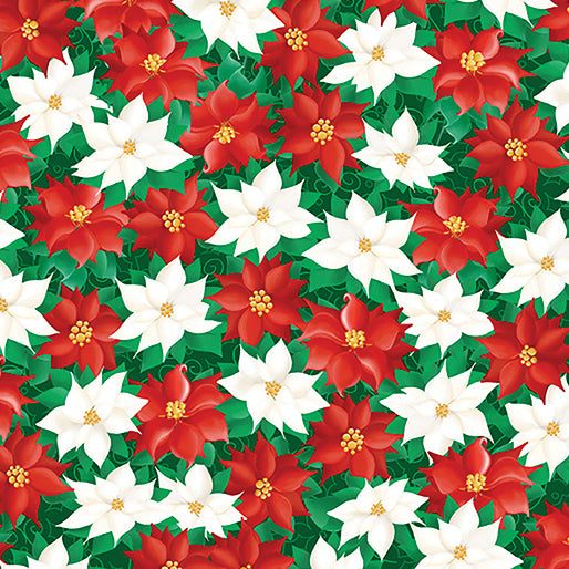 Benartex Happy Llamadays 14430 99 Holiday Poinsettias Multi By The Yard