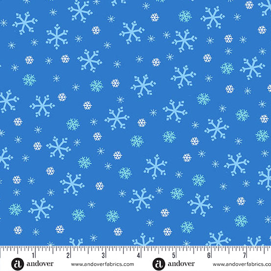 Andover Snowflake 1462 B Cobalt Snowflake By The Yard