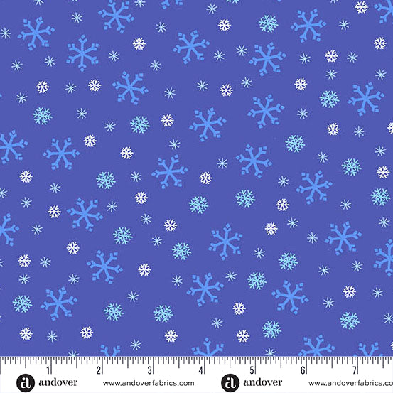 Andover Snowflake 1462 P Indigo Snowflake By The Yard