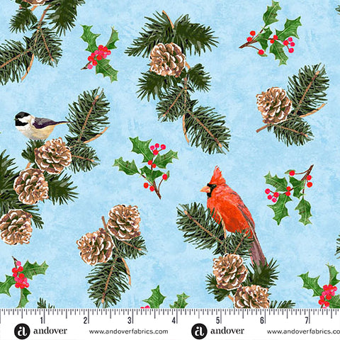 Andover Snowbirds 1510 B Sky Birds Of A Feather By The Yard