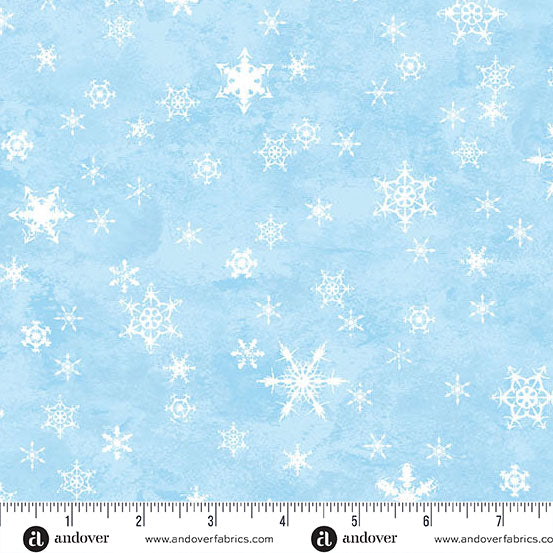 Andover Snowbirds 1511 B Flurry Snowflakes By The Yard