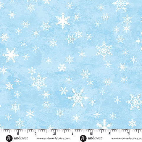 Andover Snowbirds 1511 B Flurry Snowflakes By The Yard