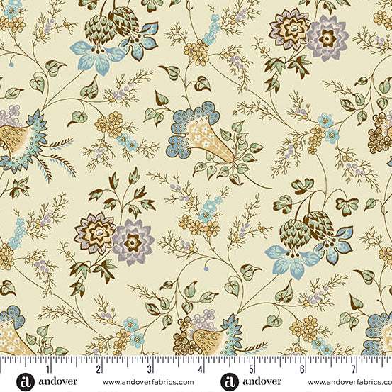 Andover Holbrook 1538 B Blue & Purple Lisa By The Yard