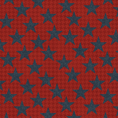 Benartex American Spirit 16103 10 Houndstooth Stars Red By The Yard