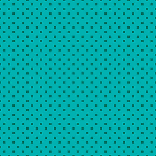 Benartex Dazzle Dots 16207 84 Snazzy Squares Turquoise/Teal By The Yard