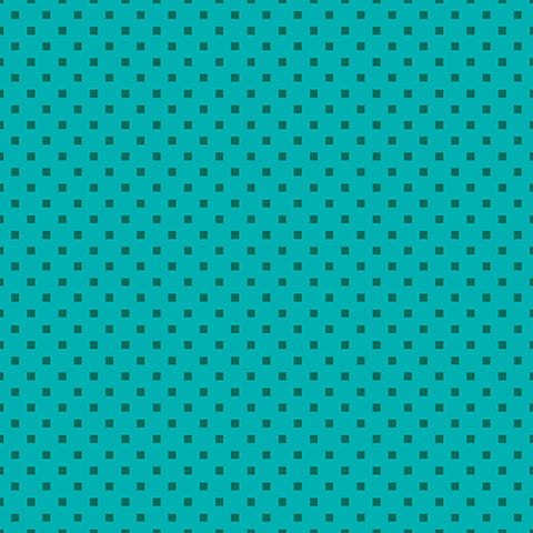 Benartex Dazzle Dots 16207 84 Snazzy Squares Turquoise/Teal By The Yard