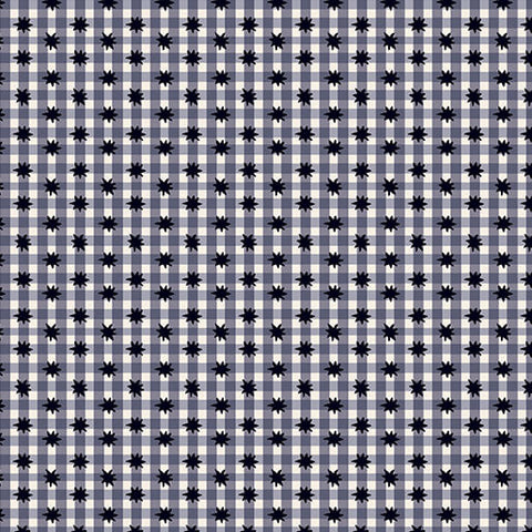 Benartex Love & Stitches 16714 12 Licorice Meadow Star Gingham By The Yard