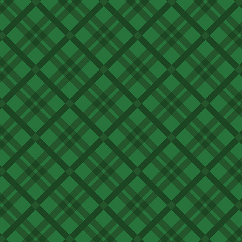 Benartex - Merry Cats 16740 45 Green Tartan Season By The Yard