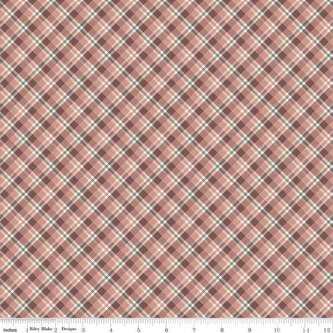 Riley Blake Evening On The Prairie 16745 Dusty Rose Prairie Plaid By The Yard