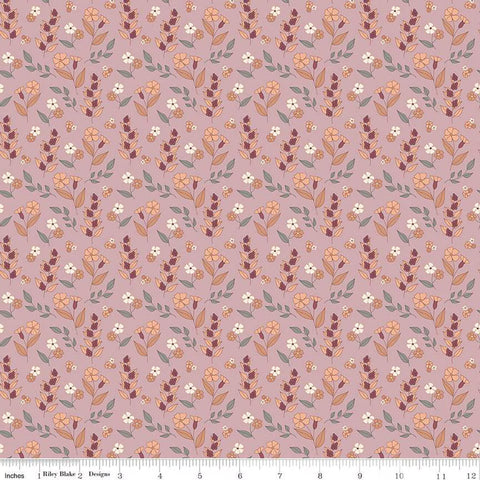Riley Blake Evening On The Prairie 16746 Mauve Autumn Floral By The Yard