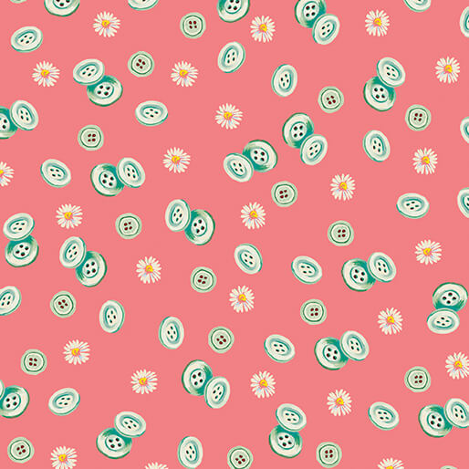 Benartex Love & Stitches 16899 26 Light Peach Jam Buttons By The Yard