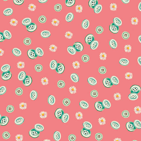 Benartex Love & Stitches 16899 26 Light Peach Jam Buttons By The Yard