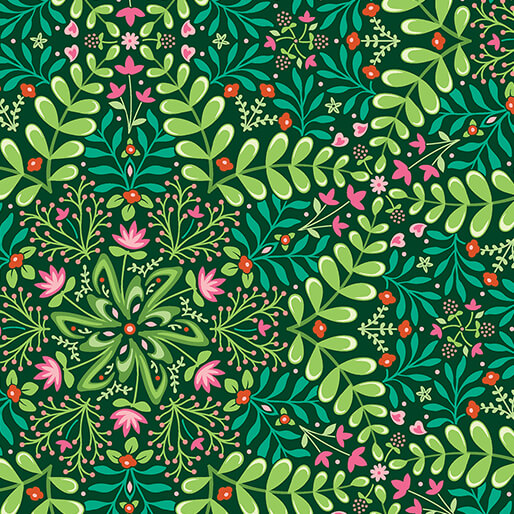 Benartex Flora & Fauna: FOREST 17052 48 Medallion Evergreen By The Yard