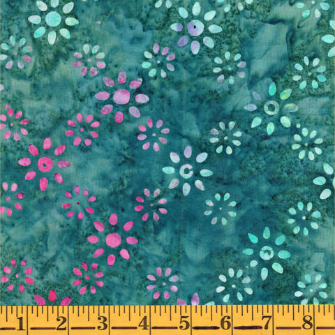Jordan Fabrics Batik 1013 02B Blossom Grid By The Yard