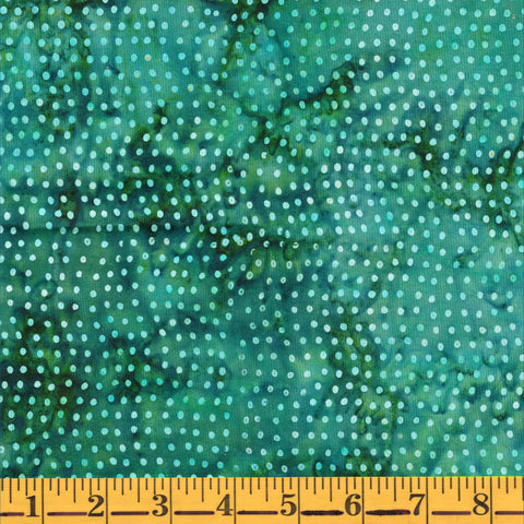 Jordan Fabrics Batik 1027 04t blaugrüne Mikropunkte Meterware