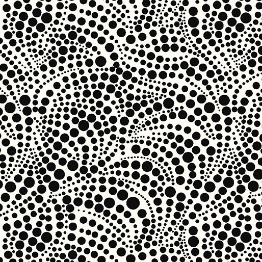 Benartex Xanadu 1769 09 Swirling Dots White/Black By The Yard – Jordan ...