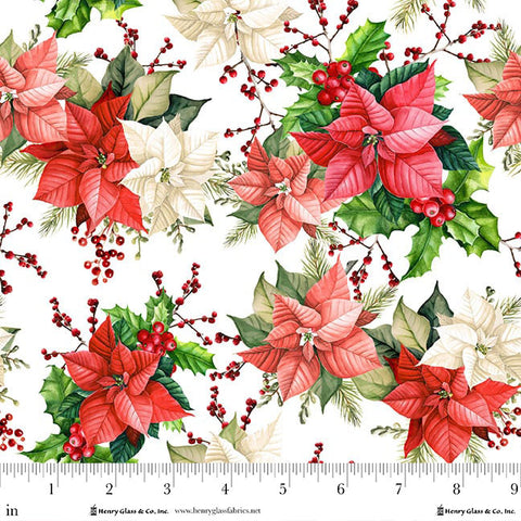 Henry Glass & Co. Believe 1872 01 White Poinsettias By The Yard