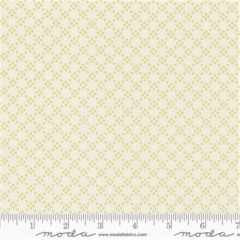 Moda Grace 18725 13 Linen White/Willow Patterned Dot 3.875 YARDS