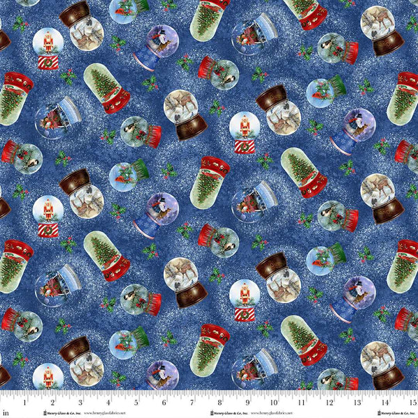 Henry Glass & Co. Believe 1878 77 Navy Small Snow Globes By The Yard