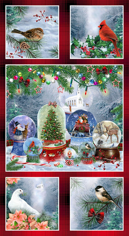 Henry Glass & Co. Believe 1882P 88 Red Blocks 24" PANEL By The PANEL (Not Strictly By The Yard)