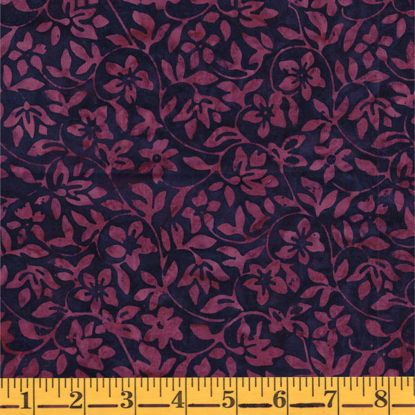 Jordan Fabrics Batik 1073 17R Royal Vine With Flower By The Yard