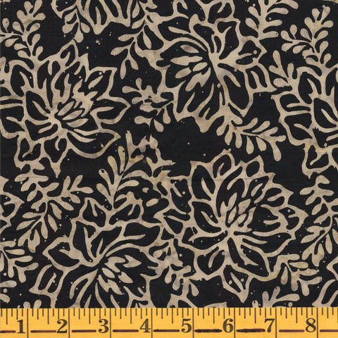 Jordan Fabrics Batik 1085 01BLK Black Floral By The Yard