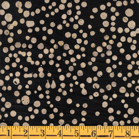 Jordan Fabrics Batik 1087 06b schwarze mittlere Punkte Meterware